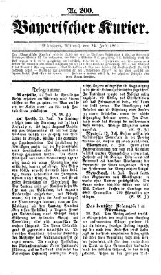 Bayerischer Kurier Mittwoch 24. Juli 1861