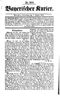 Bayerischer Kurier Donnerstag 1. August 1861