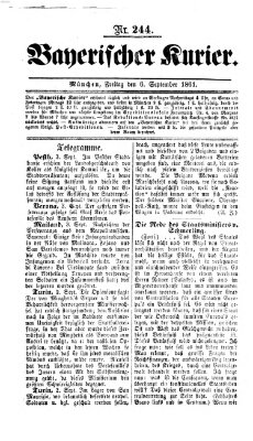 Bayerischer Kurier Freitag 6. September 1861