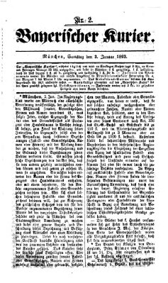 Bayerischer Kurier Samstag 3. Januar 1863