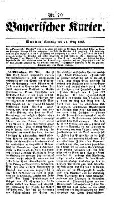 Bayerischer Kurier Samstag 21. März 1863