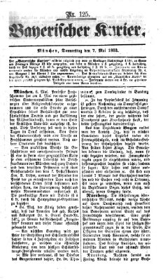 Bayerischer Kurier Donnerstag 7. Mai 1863