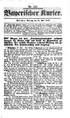 Bayerischer Kurier Sonntag 31. Mai 1863