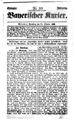 Bayerischer Kurier Samstag 31. Oktober 1863