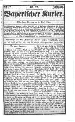 Bayerischer Kurier Sonntag 3. April 1864