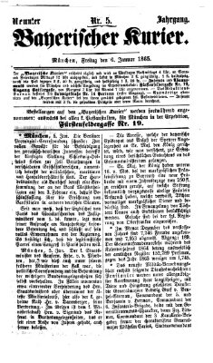 Bayerischer Kurier Freitag 6. Januar 1865