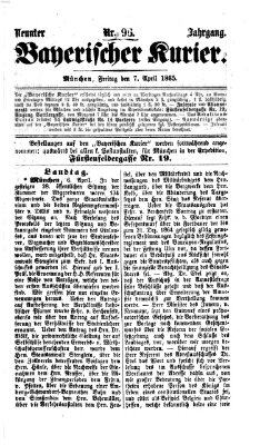 Bayerischer Kurier Freitag 7. April 1865
