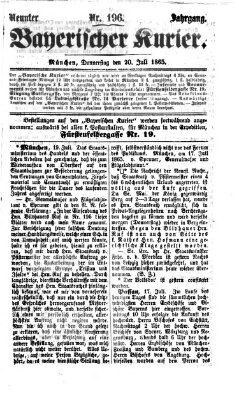 Bayerischer Kurier Donnerstag 20. Juli 1865