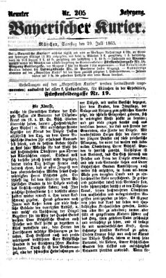 Bayerischer Kurier Samstag 29. Juli 1865