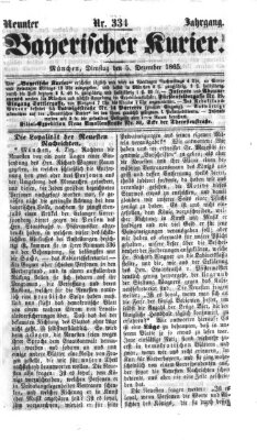 Bayerischer Kurier Dienstag 5. Dezember 1865