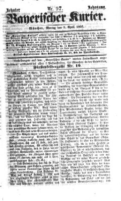Bayerischer Kurier Montag 9. April 1866