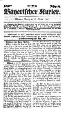 Bayerischer Kurier Montag 15. Oktober 1866