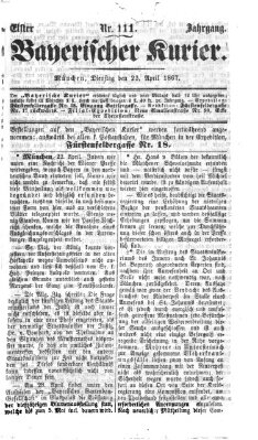 Bayerischer Kurier Dienstag 23. April 1867