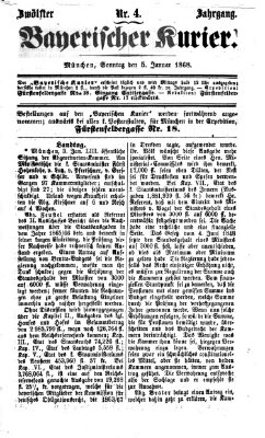 Bayerischer Kurier Sonntag 5. Januar 1868