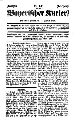 Bayerischer Kurier Freitag 17. Januar 1868