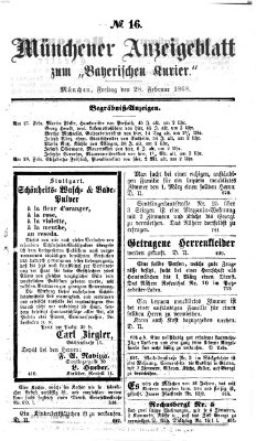 Bayerischer Kurier Freitag 28. Februar 1868