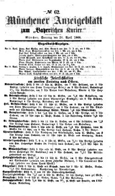 Bayerischer Kurier Sonntag 26. April 1868