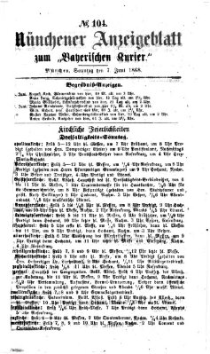 Bayerischer Kurier Sonntag 7. Juni 1868