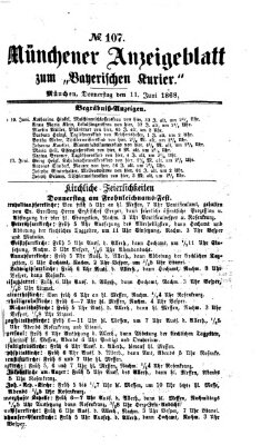 Bayerischer Kurier Donnerstag 11. Juni 1868