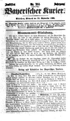 Bayerischer Kurier Mittwoch 23. September 1868