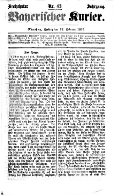 Bayerischer Kurier Freitag 12. Februar 1869