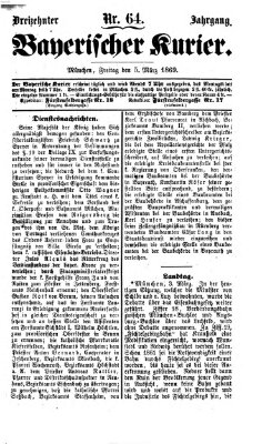 Bayerischer Kurier Freitag 5. März 1869