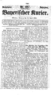 Bayerischer Kurier Sonntag 18. April 1869