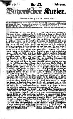 Bayerischer Kurier Sonntag 23. Januar 1870