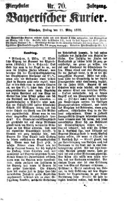 Bayerischer Kurier Freitag 11. März 1870