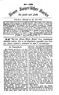 Neuer bayerischer Kurier für Stadt und Land Mittwoch 20. Juli 1864