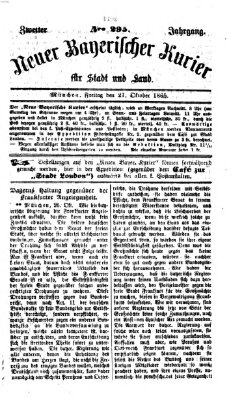 Neuer bayerischer Kurier für Stadt und Land Freitag 27. Oktober 1865