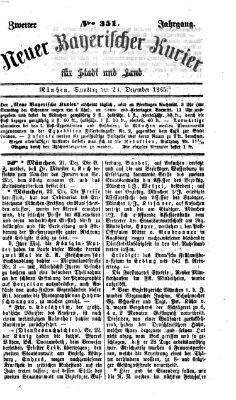Neuer bayerischer Kurier für Stadt und Land Samstag 23. Dezember 1865