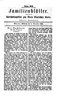 Neuer bayerischer Kurier für Stadt und Land Mittwoch 8. November 1865