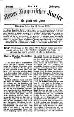 Neuer bayerischer Kurier für Stadt und Land Freitag 12. Januar 1866