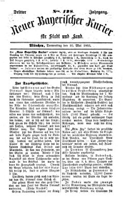 Neuer bayerischer Kurier für Stadt und Land Donnerstag 10. Mai 1866