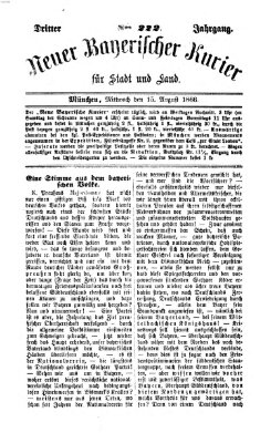 Neuer bayerischer Kurier für Stadt und Land Mittwoch 15. August 1866