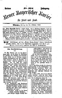Neuer bayerischer Kurier für Stadt und Land Freitag 26. Oktober 1866