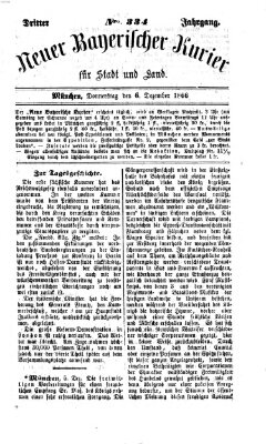 Neuer bayerischer Kurier für Stadt und Land Donnerstag 6. Dezember 1866