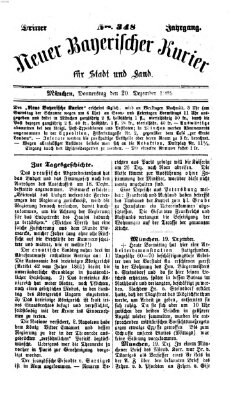Neuer bayerischer Kurier für Stadt und Land Donnerstag 20. Dezember 1866