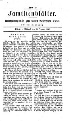 Neuer bayerischer Kurier für Stadt und Land Mittwoch 24. Januar 1866