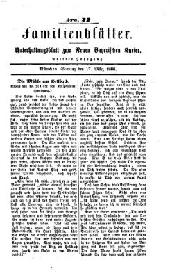 Neuer bayerischer Kurier für Stadt und Land Samstag 17. März 1866