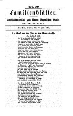 Neuer bayerischer Kurier für Stadt und Land Sonntag 10. Juni 1866