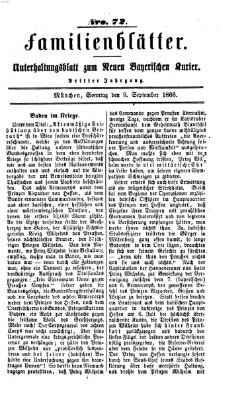 Neuer bayerischer Kurier für Stadt und Land Sonntag 9. September 1866
