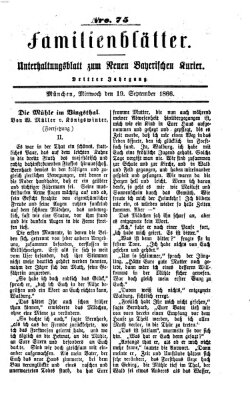 Neuer bayerischer Kurier für Stadt und Land Mittwoch 19. September 1866