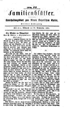 Neuer bayerischer Kurier für Stadt und Land Mittwoch 26. September 1866
