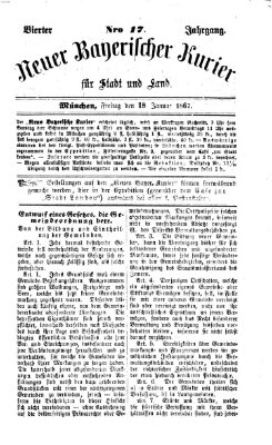 Neuer bayerischer Kurier für Stadt und Land Freitag 18. Januar 1867