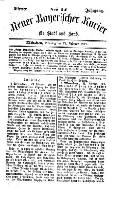Neuer bayerischer Kurier für Stadt und Land Sonntag 24. Februar 1867