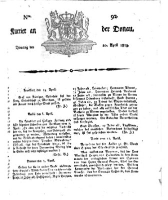 Kourier an der Donau (Donau-Zeitung) Dienstag 20. April 1813