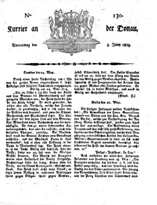 Kourier an der Donau (Donau-Zeitung) Donnerstag 3. Juni 1813