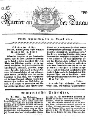 Kourier an der Donau (Donau-Zeitung) Donnerstag 19. August 1813